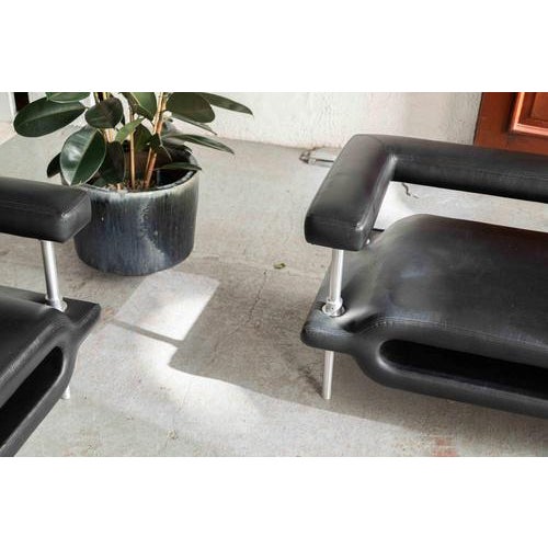 Black Magazine 2 Seater Sofa by Michael Young For Sale - Image 8 of 18