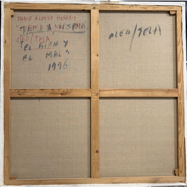 Pablo Alonso Herraiz, Composition, 1996, Oil on Canvas For Sale - Image 4 of 7