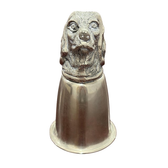 Gucci Vintage Gucci Silver-Tone Hound Dog Stirrup Cup For Sale - Image 4 of 7