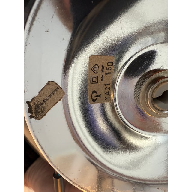 Silver Vintage Model Wave Table Lamps by Koch & Lowy for Peill & Putzler, 1970s, Set of 2 For Sale - Image 8 of 9