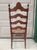 Ladder Back / ladderback Dining Chair with Rush Woven Seat 42.5" tall - Shaker Style Turned Wood Color is a dark brown...