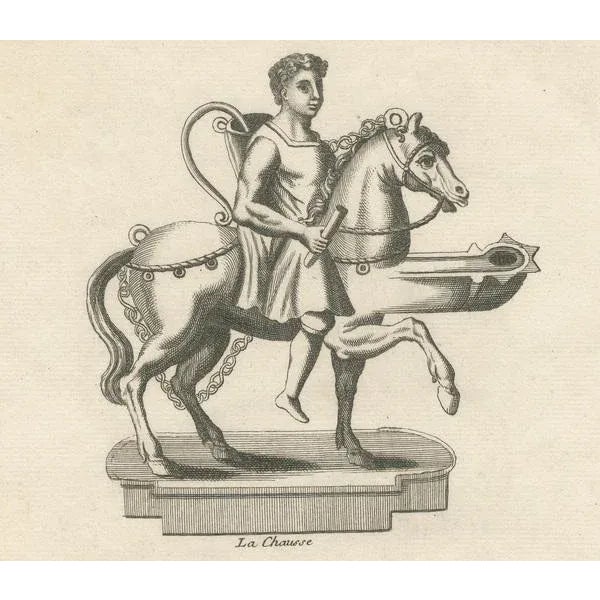 Early 18th Century Mounted Warrior Lamp, 1722, Paper For Sale - Image 5 of 6