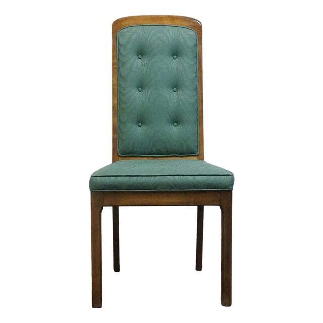 Burlington House Solid Birch Mid Century Transitional Upholstered Dining Side Chair For Sale