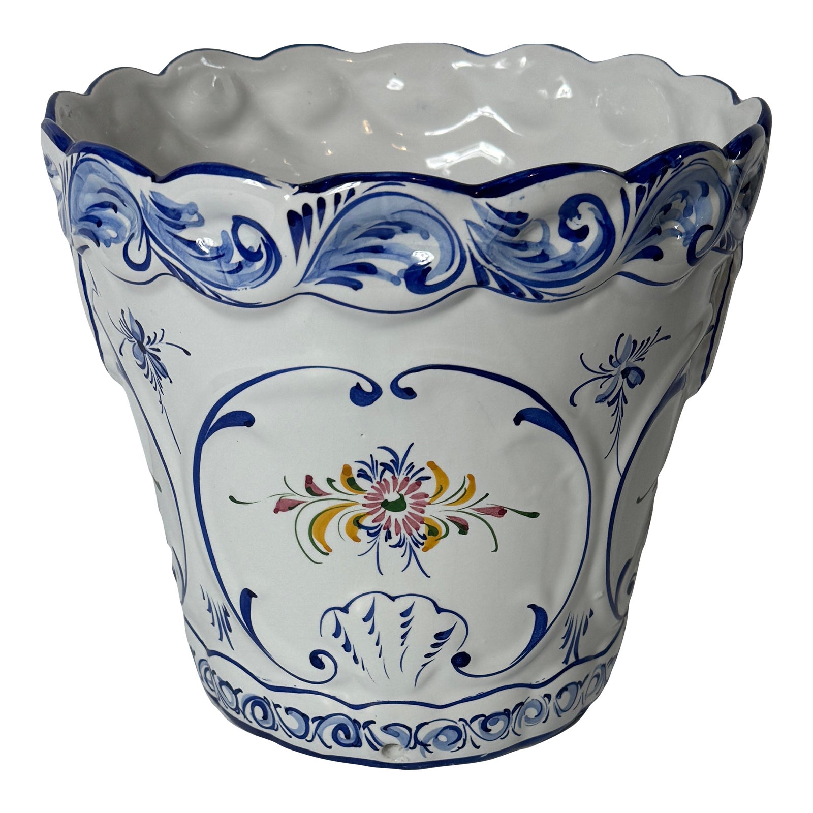 Vintage RCCL Portugal Hand Painted Planter | Chairish