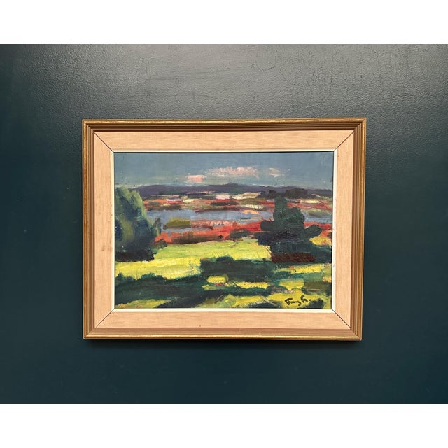 Frans Lundberg, Landscape, 1960s, Oil Painting on Canvas, Framed For Sale - Image 16 of 18