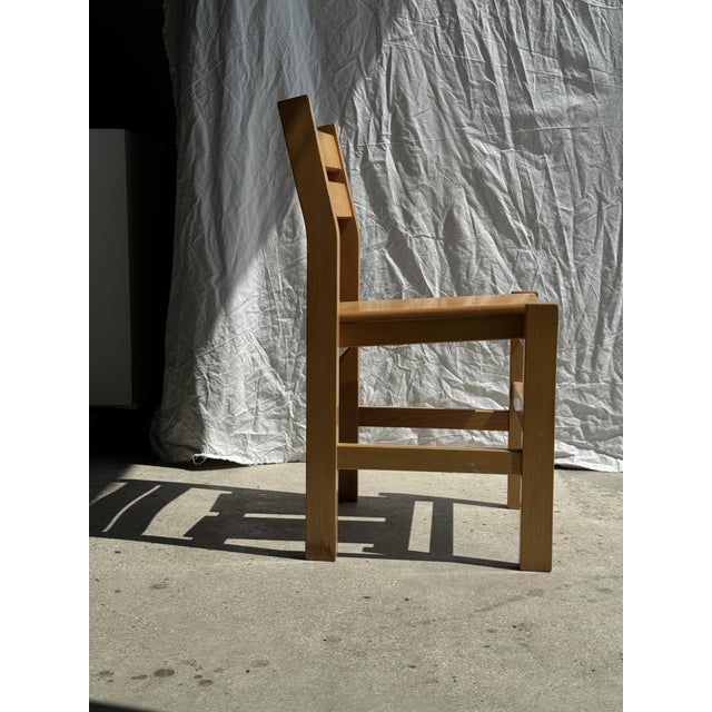 Vintage Brown Pine Chair For Sale - Image 17 of 18