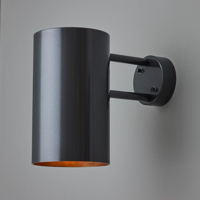 Dark Gray Hans-Agne Jakobsson C627/110 'Rulle' Sconce in Painted Steel For Sale - Image 8 of 11