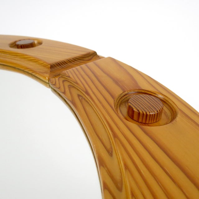 Swedish Pine Mirror, 1970s For Sale - Image 4 of 8