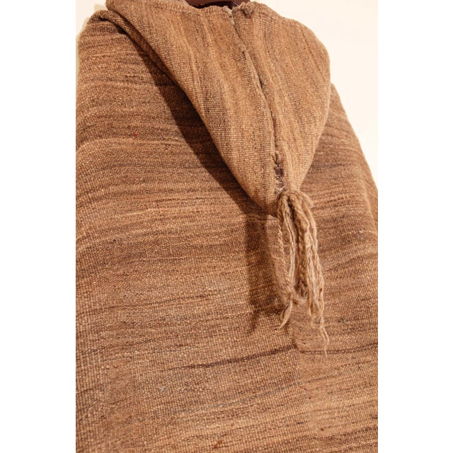 Late 20th Century 1950s Moroccan Burnous Wool Cape by Berber Tribes, Hand-Woven Art For Sale - Image 5 of 13