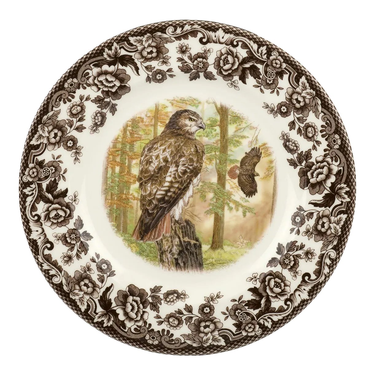 Spode Woodland Birds Of Prey Salad Plate 8", Hawk Chairish