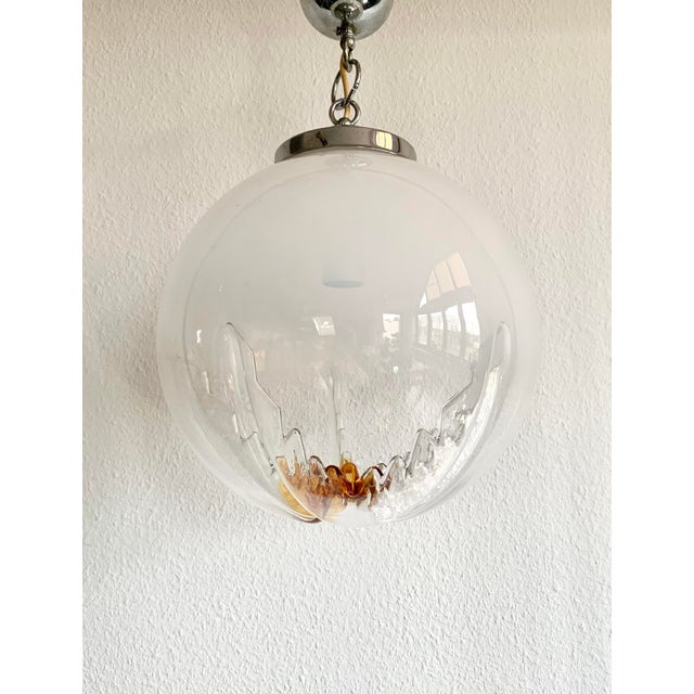 Vintage Murano Glass Hanging Lamp from Mazzega, 1970s For Sale - Image 9 of 9