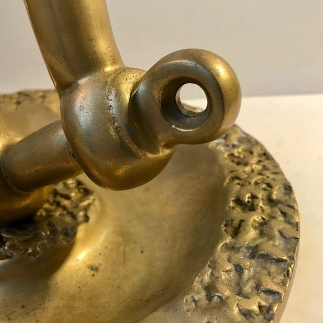 Vintage Scandinavian Nautical Bronze Cigar Ashtray, 1950s For Sale - Image 4 of 9