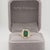 Modern 1.6Ct Aaa Zambian Emerald Ring With Natural Diamonds Accents: Solid 14k Gold, Size 6.75 For Sale - Image 3 of 8