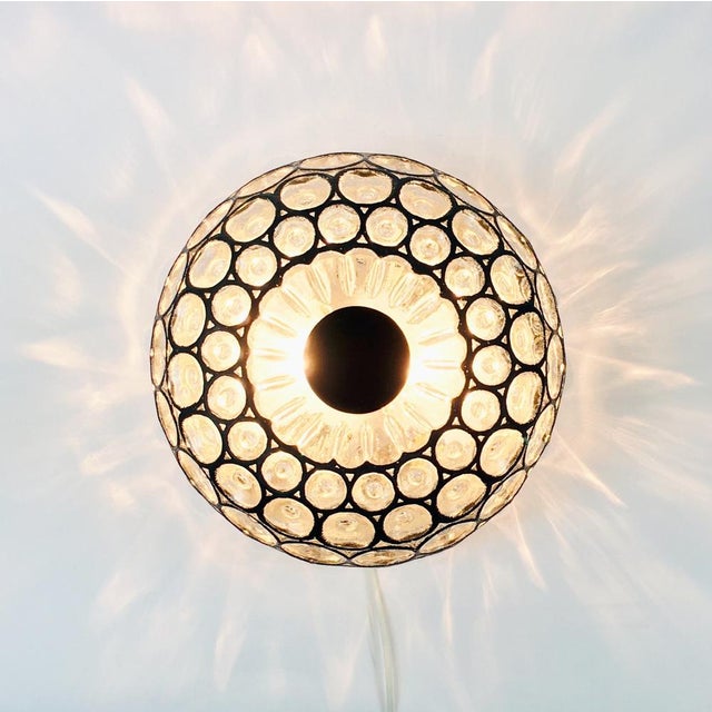 1970s Large Mid-Century Modern Glass Ceiling Light from Limburg, Germany, 1960s For Sale - Image 5 of 11