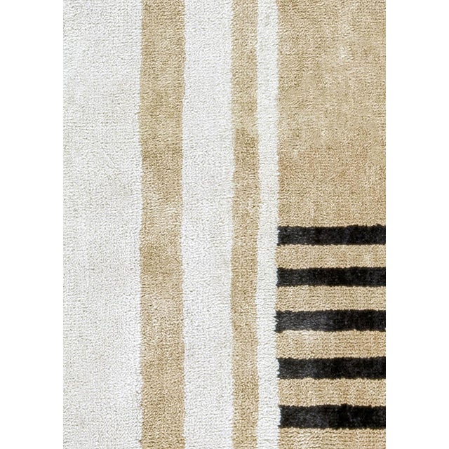Luxurious Hand-Knotted Silk & Wool Runner – Art Deco Elegance by Doris Leslie Blau. Size: 5'0" × 19'5" (152 × 591 cm). An...