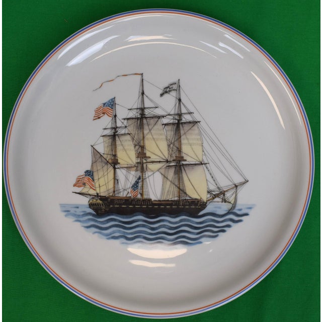 Set X 6 Mottahedeh Our Maritime Heritage C1987 Porcelain Dinner Plates For Sale In New York - Image 6 of 13