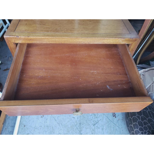 MidCentury Modern Henredon Walnut Bedside Tables Nightstands, a Pair