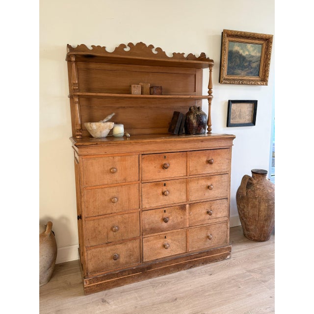 19th Century Rare 19th Century English Pine Dairy Hutch For Sale - Image 5 of 12