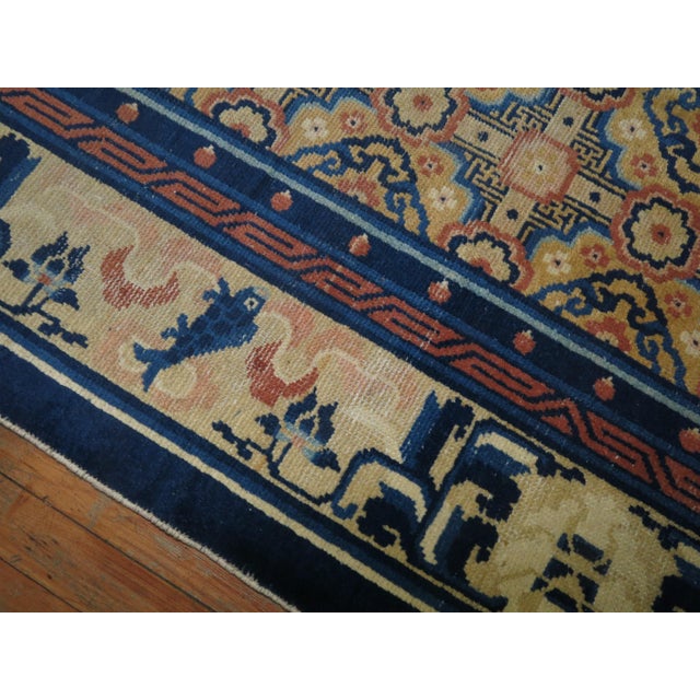 Textile Vintage Zabihi Collection Geometric Chinese Intermediate Size Rug - 6'4" x 8'11" For Sale - Image 7 of 7