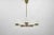 Metal Swedish Brass Lamp with White Glass Shades, 1960s For Sale - Image 7 of 10