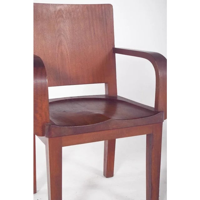 Portuguese Mahogany Desk Armchair, 1920s For Sale - Image 9 of 11