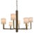 Currey & Company Modern Travertine Commune Chandelier For Sale