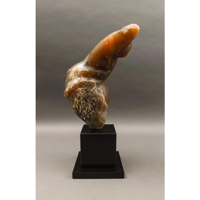 Mid 20th Century Lorrie Goulet, Signed Carved Stone Figurine Statue Sculpture For Sale In Miami - Image 6 of 8