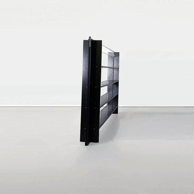 Mid-Century Modern Italian Black Bookcase by Stoppino and Acerbis, 1980s For Sale - Image 3 of 18