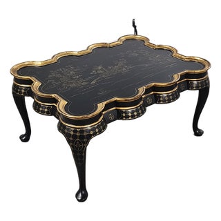 E.j. Victor Fine Furniture Chinoiserie Style Coffee Table For Sale