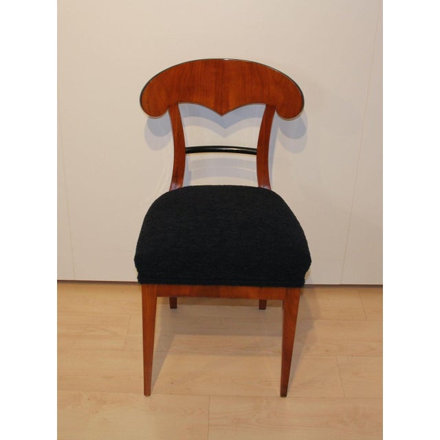 Single biedermeier shovel chair, cherry veneer, south germany circa 1820. Cherry veneered and solid. Book-matched veneer...