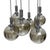 Vintage Cascade Hanging Pendant in Smoked Glass, 1960s For Sale - Image 3 of 11