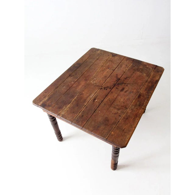 Vintage Wood Harvest Table For Sale - Image 12 of 12
