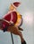 Mid 20th Century Vintage Folk Art Santa Claus on Reindeer Balancing Kinetic Sculptured For Sale - Image 5 of 11