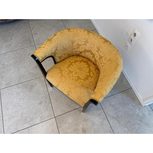 Beige Art Nouveau Upholstered Armchair For Sale - Image 8 of 12
