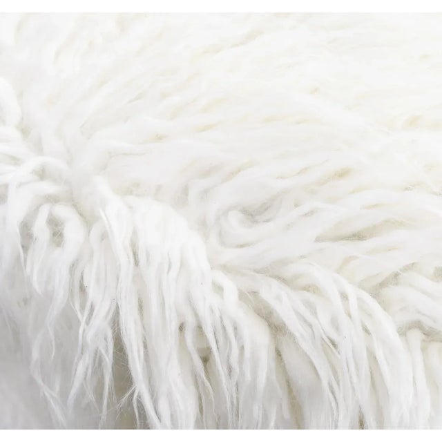 White Faux Fur Arm Chair For Sale In Los Angeles - Image 6 of 8