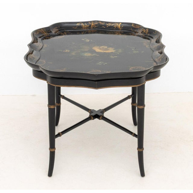 Regency Papier Mache Tray Top Table, Circa 1820 For Sale - Image 4 of 10