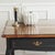 Louis XV Desk in Oak with Black Lacquered Frame and Glass Top, 1950 For Sale - Image 4 of 15