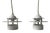 Minimalist Planet Orbit White Ceiling Pendant Lamps by Jens Møller Jensen for Louis Poulsen, 1990s, Set of 2 For Sale