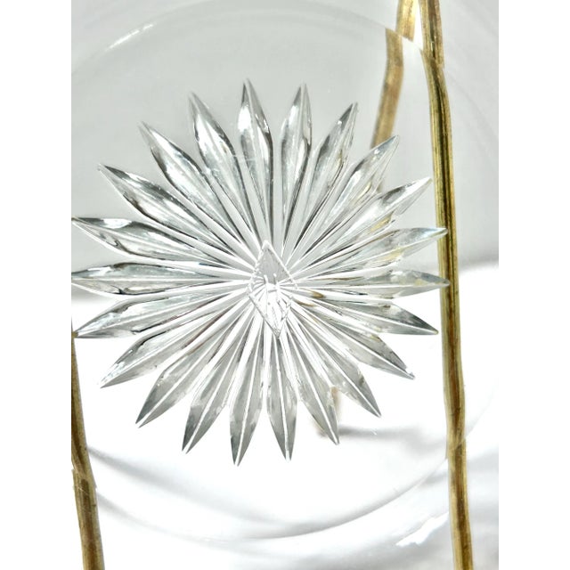Vintage Heisey Crystal Starburst Dessert Plates, Set of 10 For Sale In Louisville - Image 6 of 9