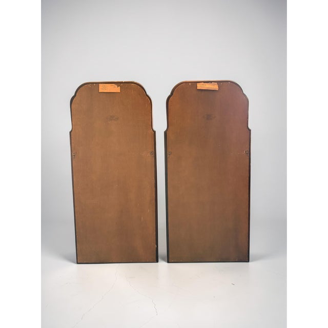 Brown Late 20th Century Henkel Harris Mahogany Mirror Pair-Virginia Galleries-50''-Traditional Wall-Wood For Sale - Image 8 of 13