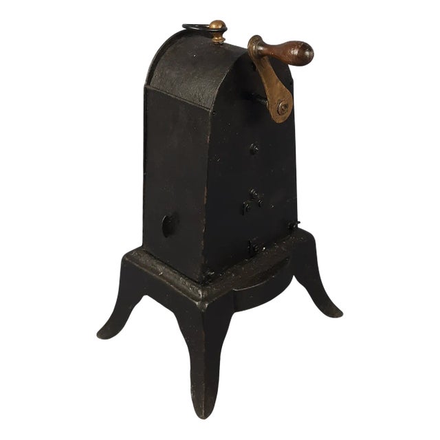 Antique Cast Iron and Brass Hand-Crank Rotisserie, Early 1900s For Sale