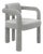 Double Arch Dining Chair in Light Grey Cotton Velvet from Insidherland For Sale