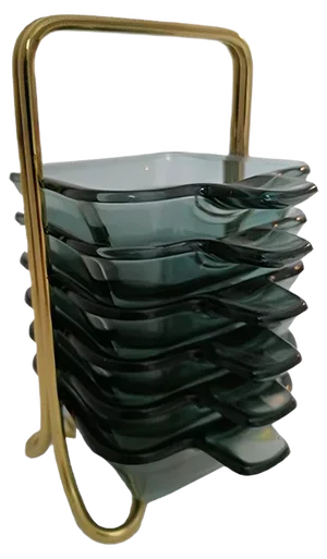 Stacking Ashtrays by Wilhelm Wagenfeld for WMF, 1950s, Set of 6