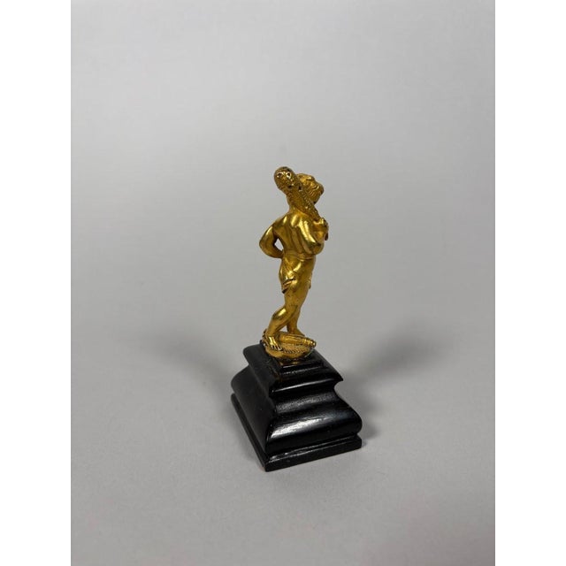 Metal Sculpture, Child Hercules, 17th century - 10.5 cm - Gilded bronze For Sale - Image 7 of 9