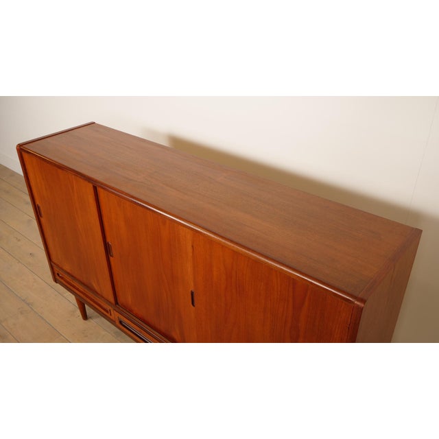 Vintage Danish Teak Highboard For Sale - Image 3 of 10