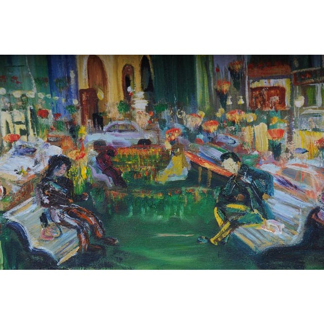 A. Zaher, Berlin City West View, Kudamm / Kurfürstendamm, Oil on Canvas For Sale - Image 16 of 18