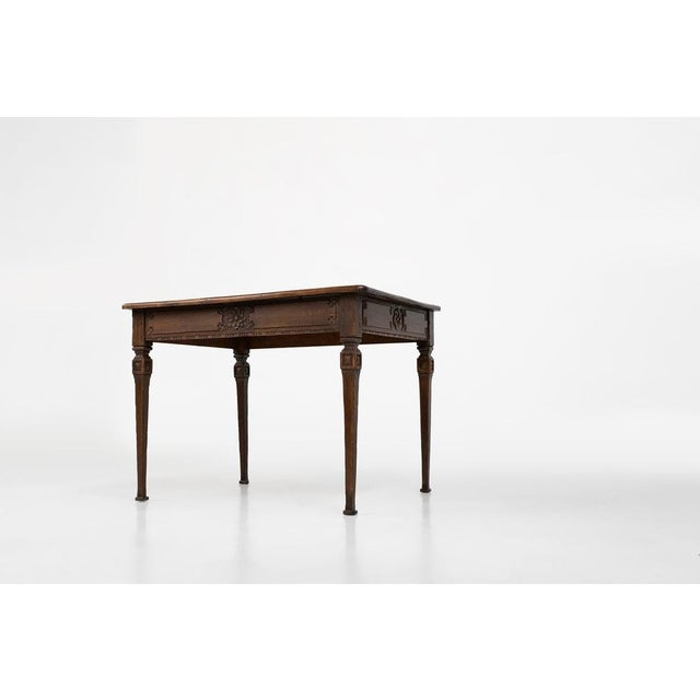 Mid-Century French Rustic Side Table in Wood, 1850s For Sale - Image 9 of 12