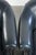 Black Dark Blue Cowhide Leather Club Chairs, Set of 2 For Sale - Image 8 of 16