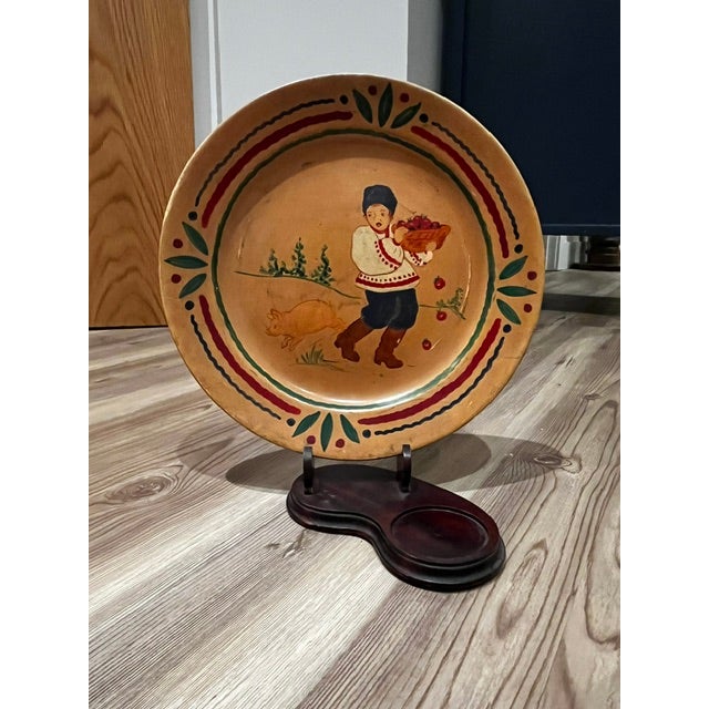 Vintage Continental Studios Hollywood Folk Art Decorative Plate For Sale In New York - Image 6 of 8
