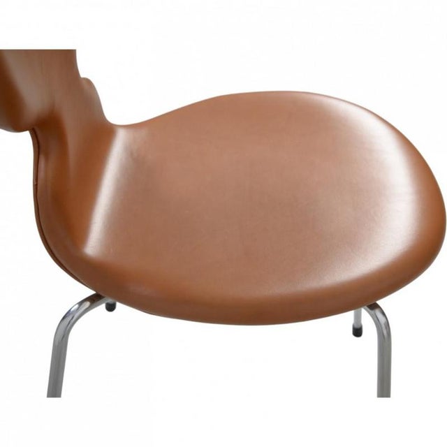 Ant Chairs in Cognac Leather by Arne Jacobsen, 1990s, Set of 6 For Sale - Image 12 of 18